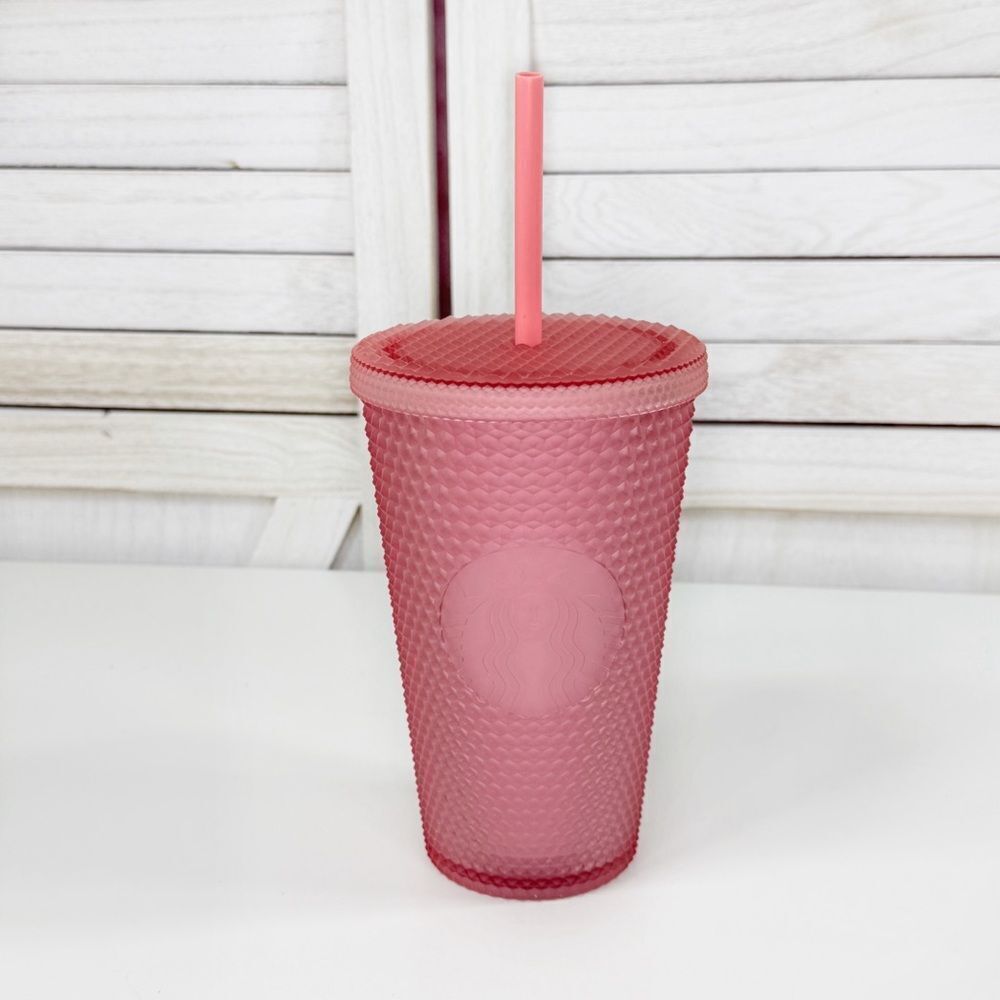 Starbucks‎ Studded Soft Touch Tumbler Cup Pink Lemonade 16oz Grande 2022